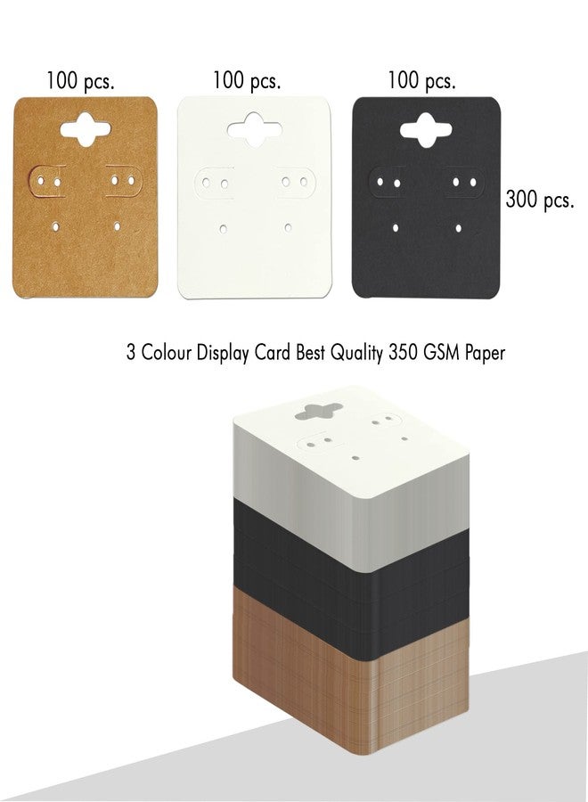 DEEPTAGS Jewellery Display Cards Tag for Necklace, Jewelry, Bracelet in Black|Brown|White, 300 PCS - Image 2